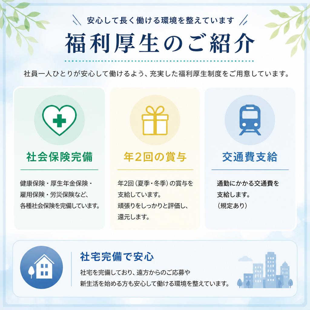充実した福利厚生