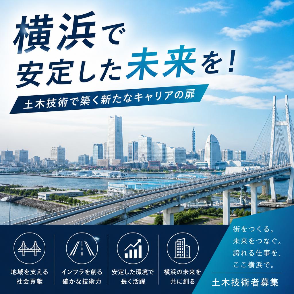 横浜で安定した未来を！土木技術で築く新たなキャリアの扉
