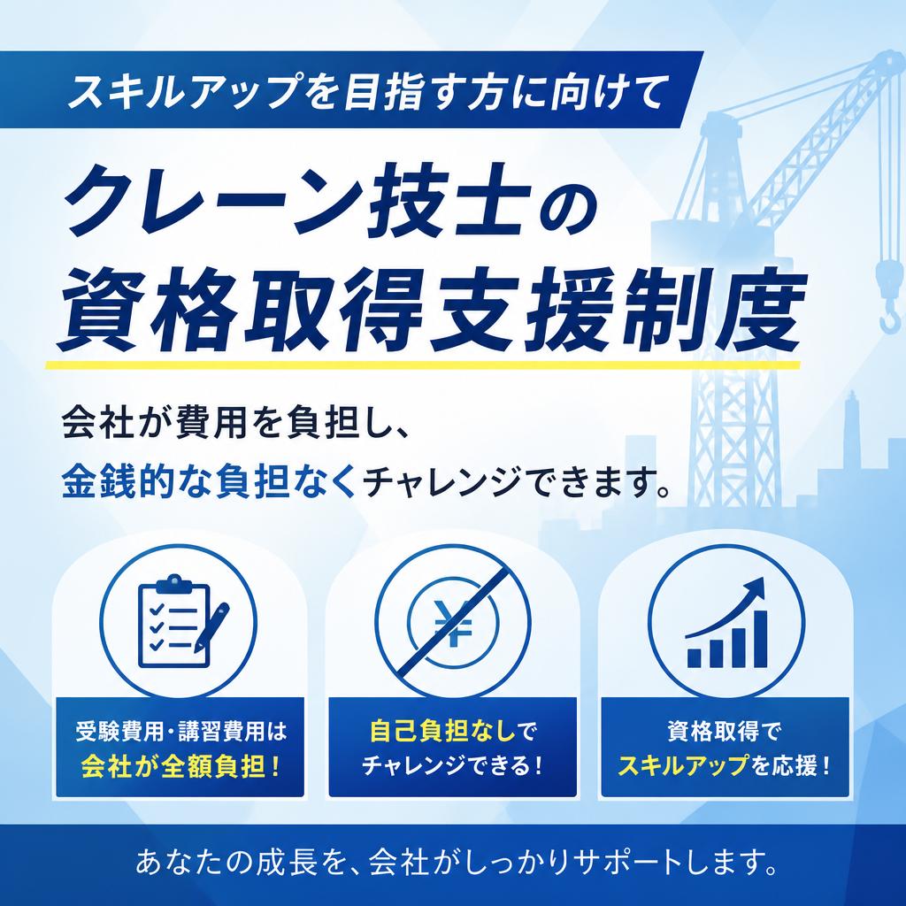 クレーン技士資格取得支援