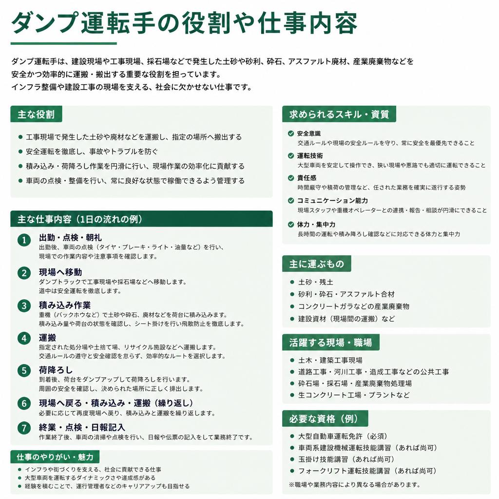 ダンプ運転手とは？