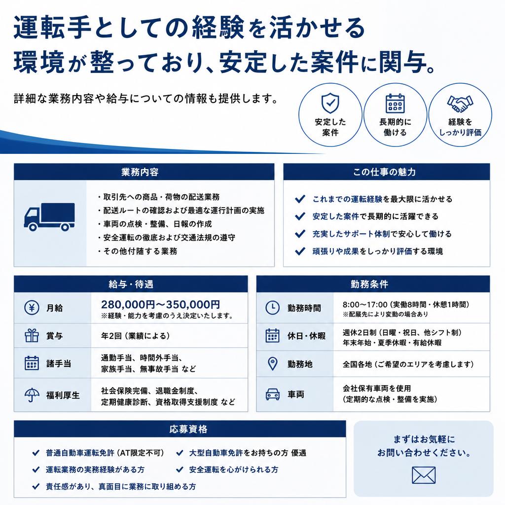 3tダンプ運転手募集の魅力