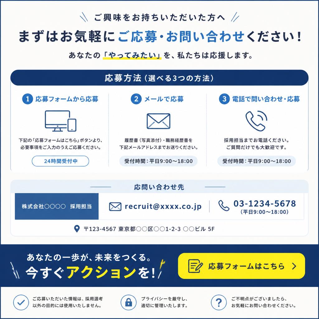 今すぐ応募しよう！