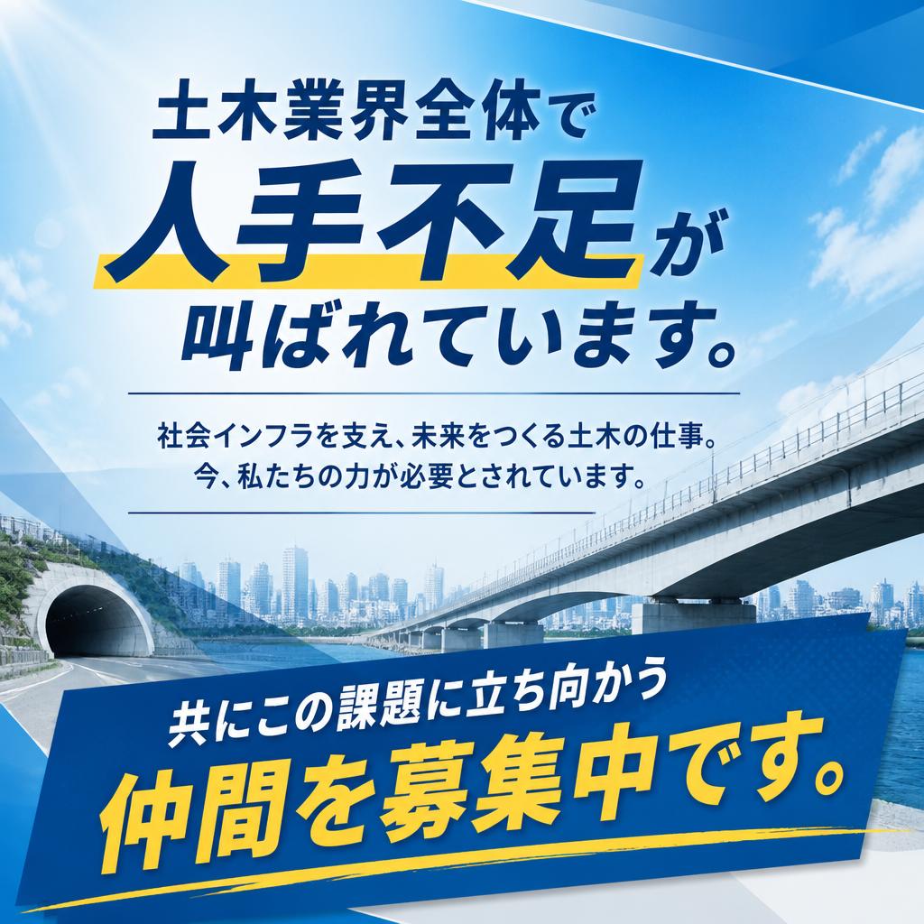 土木業界の人手不足を解決する
