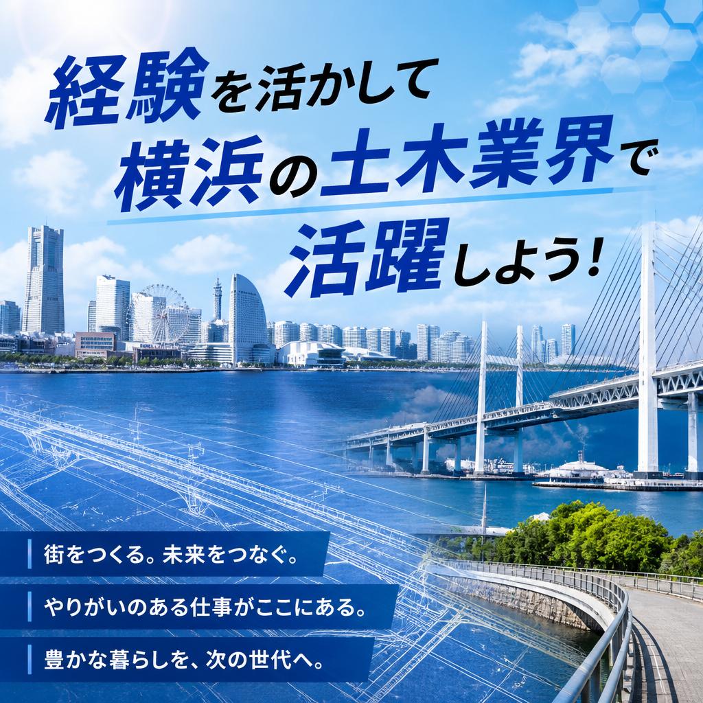 経験を活かして横浜の土木業界で活躍しよう！