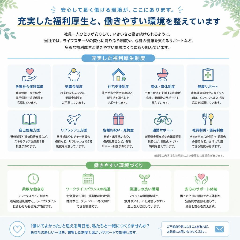 充実の福利厚生